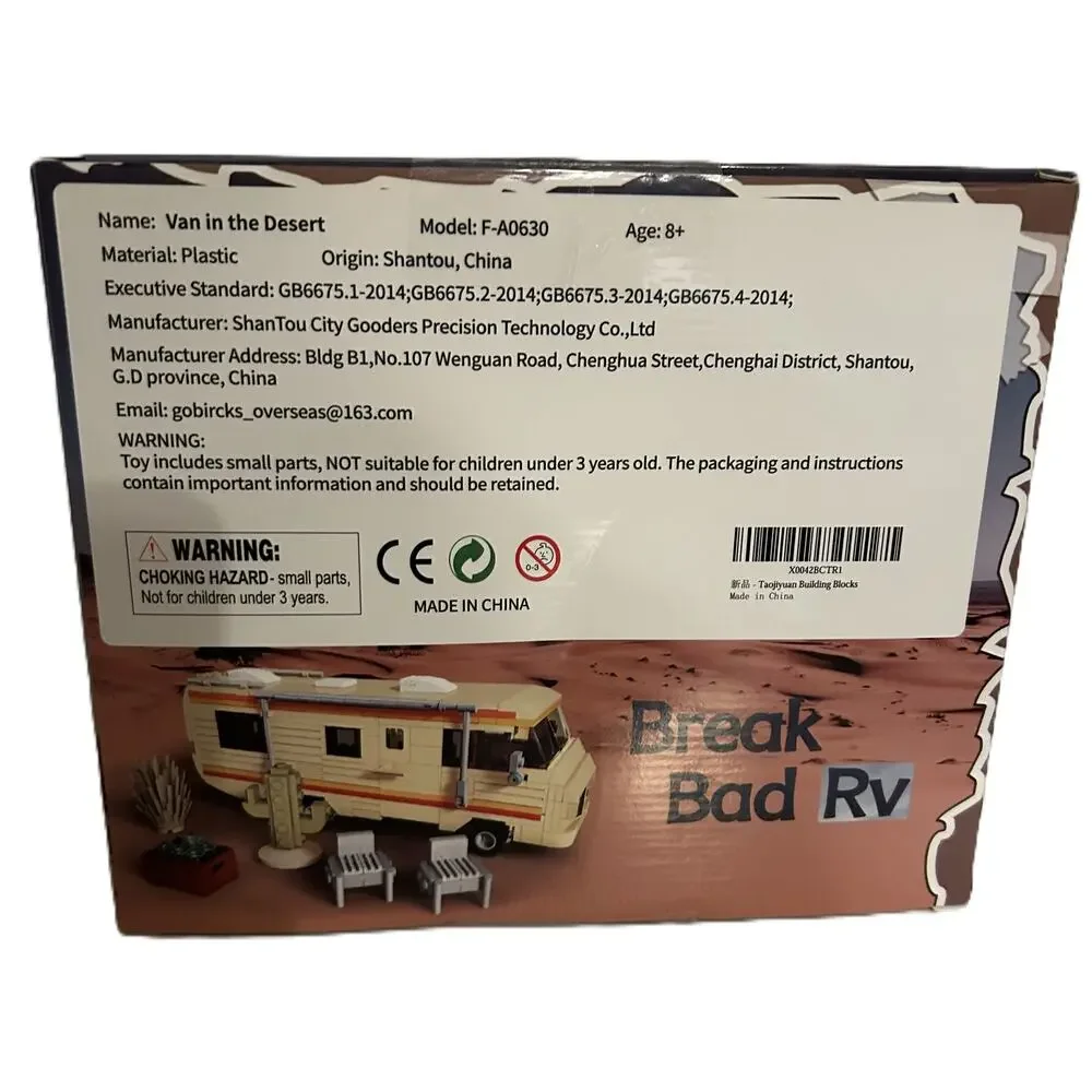 Van in the Desert RV Camper Building Blocks Set 8+ Age